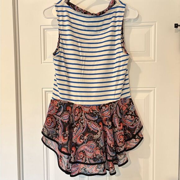 Postmark Anthropologie striped ruffle cotton stretch tank top - Picture 3 of 9